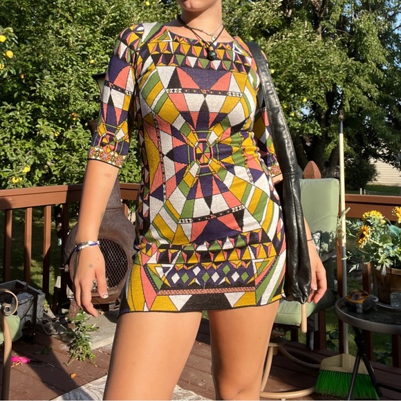 Kaleidoscope BodyCon Mini Dress - Picture 1 of 6